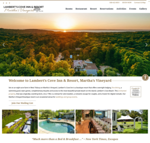 lambert's cove inn website home page